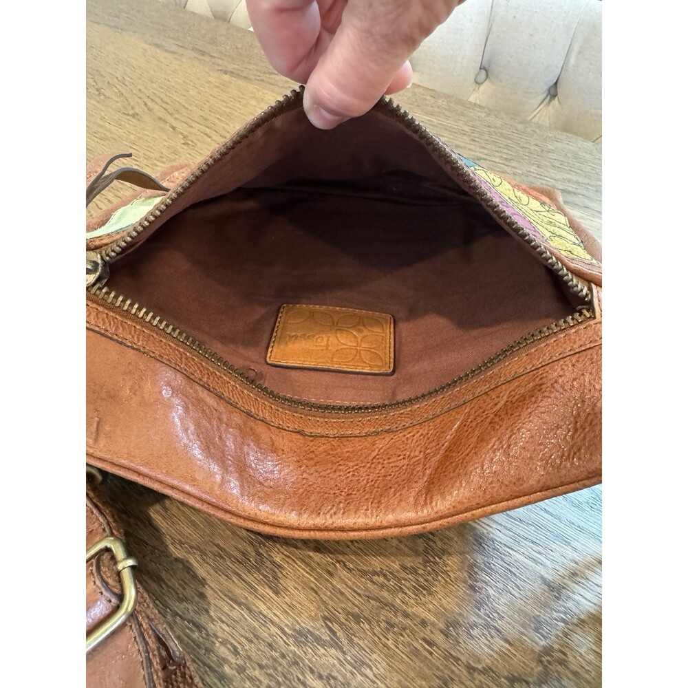 Fossil Key Multicolor Patchwork Leather Boho Cros… - image 7